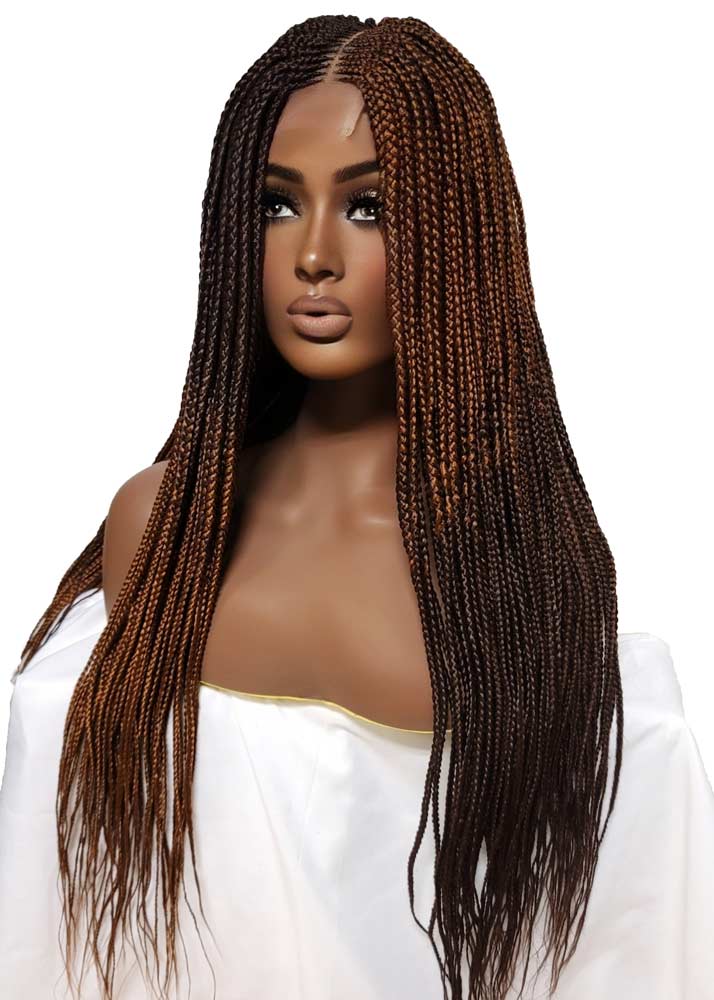 aziza split colour braid wig
