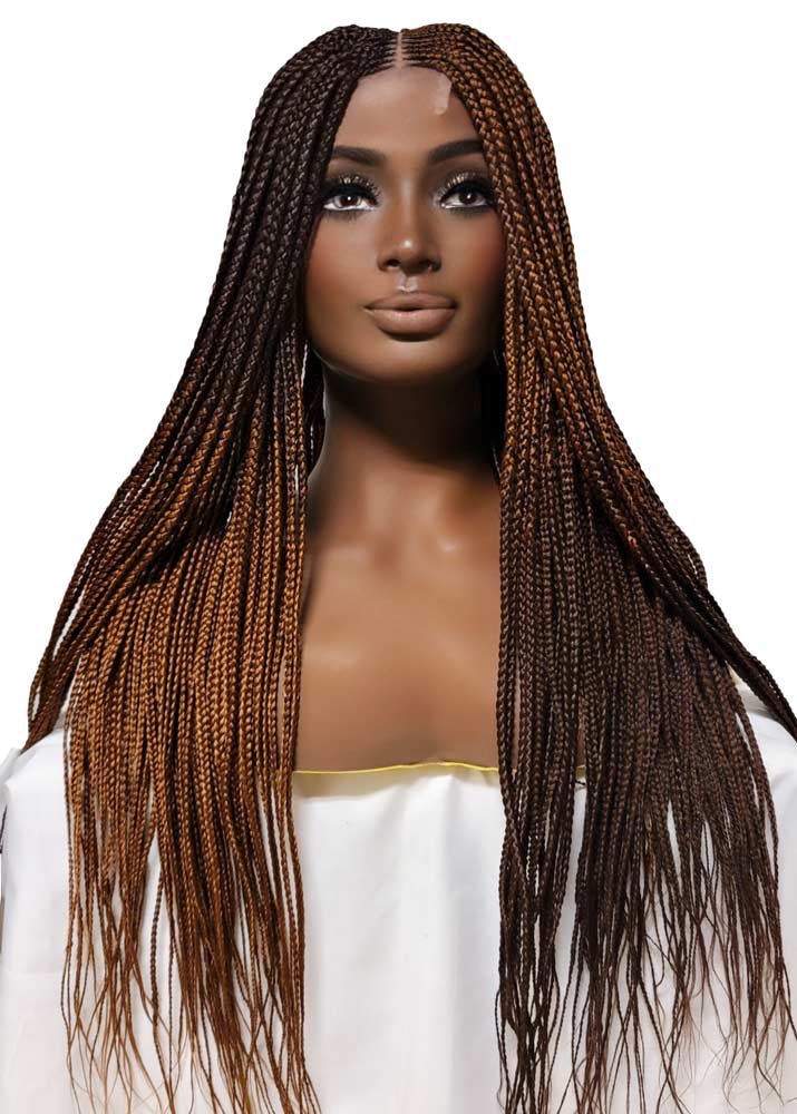 aziza split colour braid wig african artisan wig