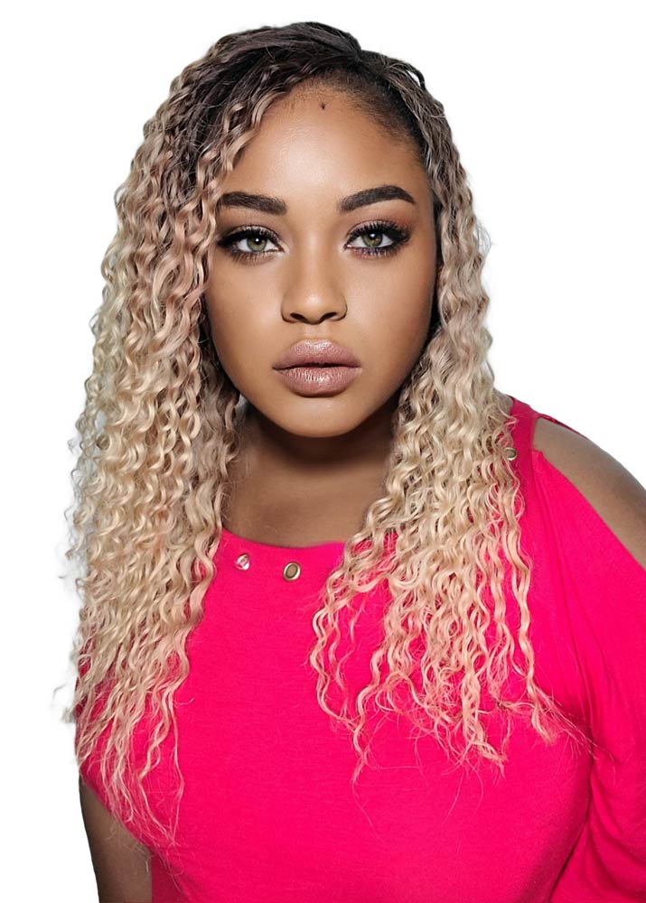 beach curl blonde human hair crochet braid for black and white women