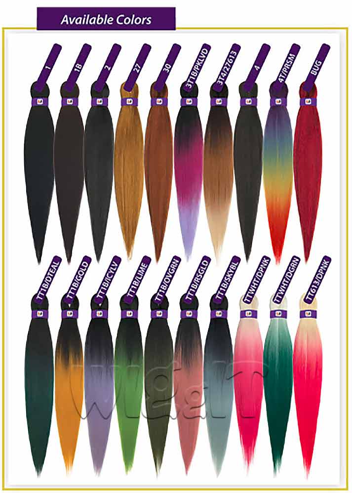 Just Braid | Pre-Feathered Tip | Colour Chart | Bobbi Boss UK