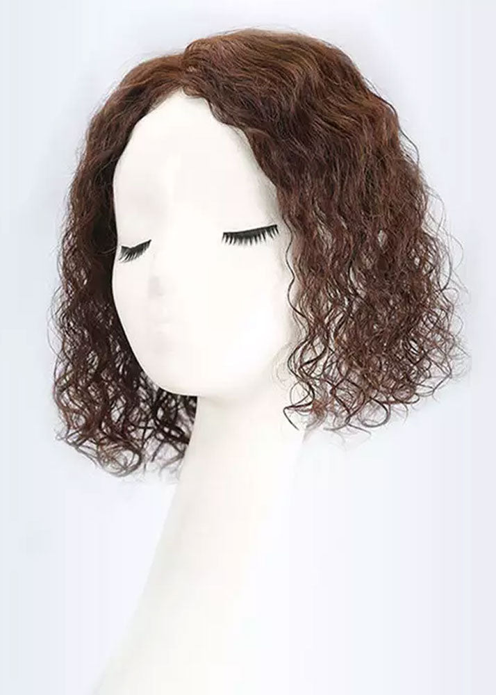 Curly Human Hair Topper