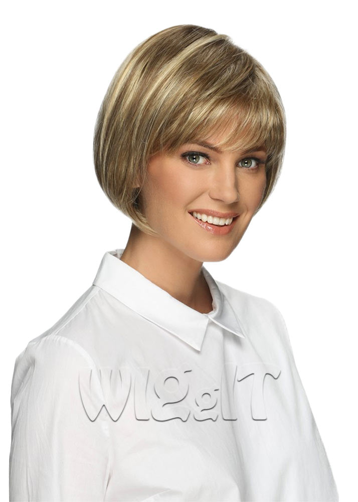 Ellen Estetica Designs UK Classic Bob Wig with Fringe / Bangs Blonde Side