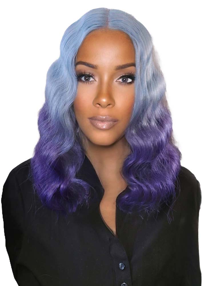 Faith Blue Purple Wig
