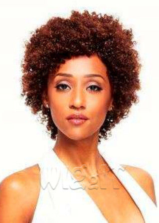 Fleur human hair afro wig Sleek wig fashion
