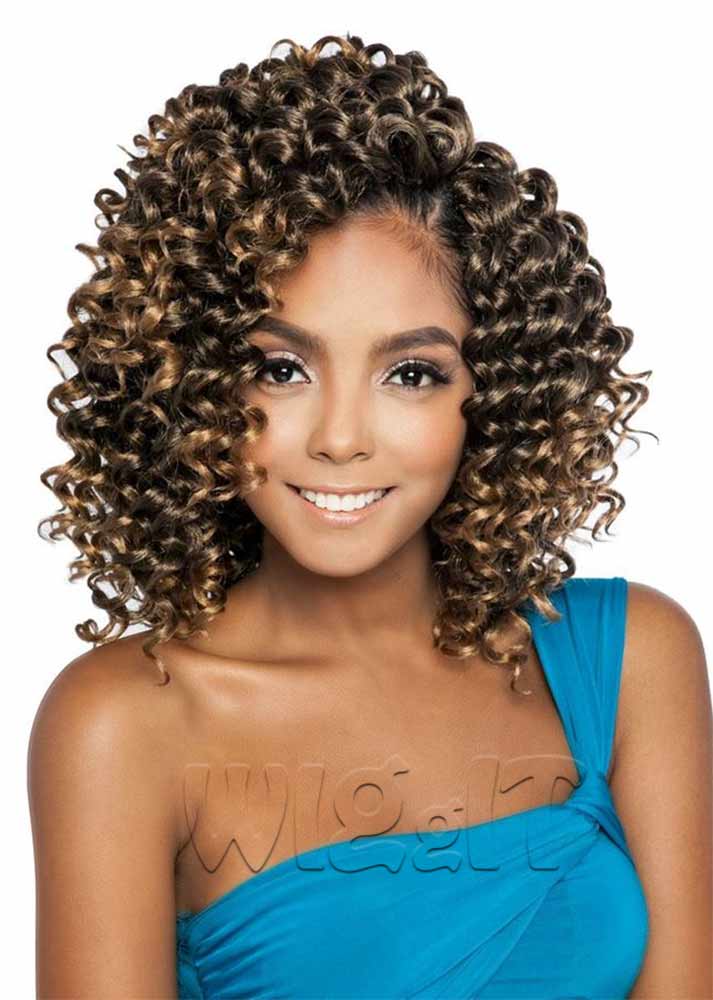 CB3P02 - 3X HALO CURL 8" Short Curly Crochet Braids Mane Concept UK
