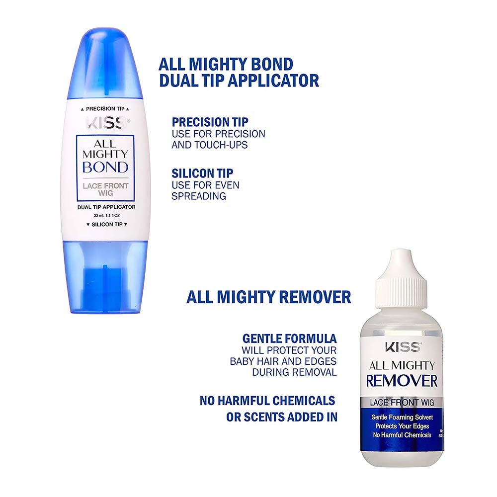 Kiss All Mighty Bond Wig Glue Dual Tip Applicator & Remover Set