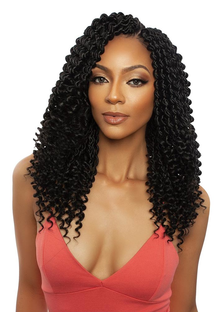 LOC316 3x Water Loc 12" Crochet Braids Mane Concept UK - 1B Front