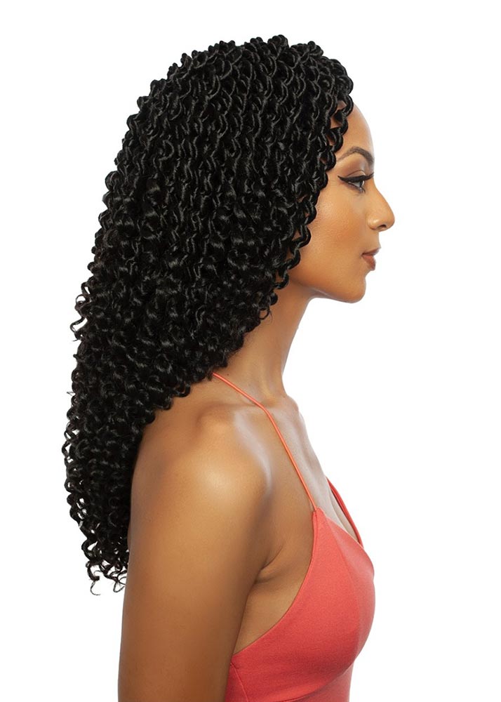 LOC316 3x Water Loc 12" Crochet Braids Mane Concept UK - 1B Side