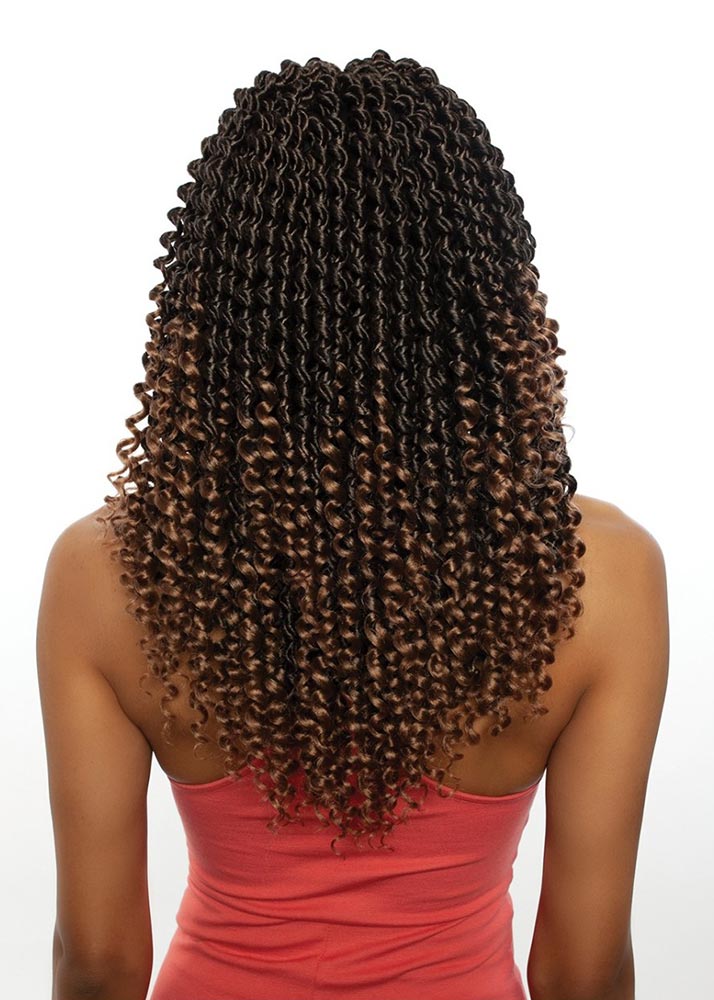 LOC316 3x Water Loc 12" Crochet Braids Mane Concept UK - T1B/27 Back