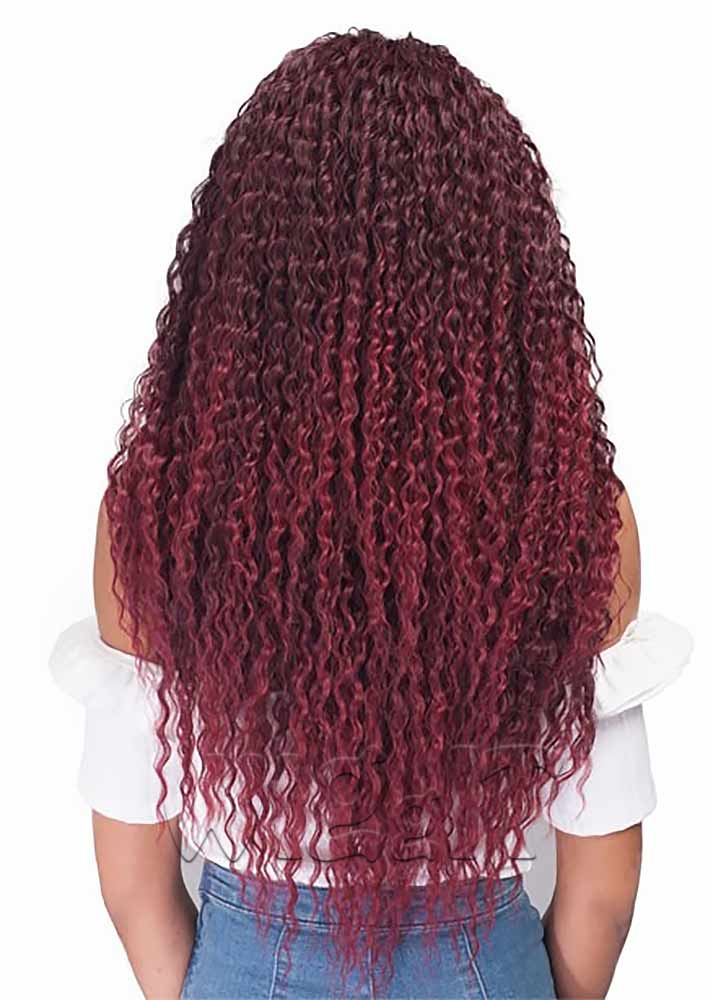BOBBI BOSS MISS ORIGIN DESIGNER MIX 12A WEAVE BUNDLE - NATURAL BRAZILIAN WAVE 3PC + FREE CLOSURE UK Burgundy