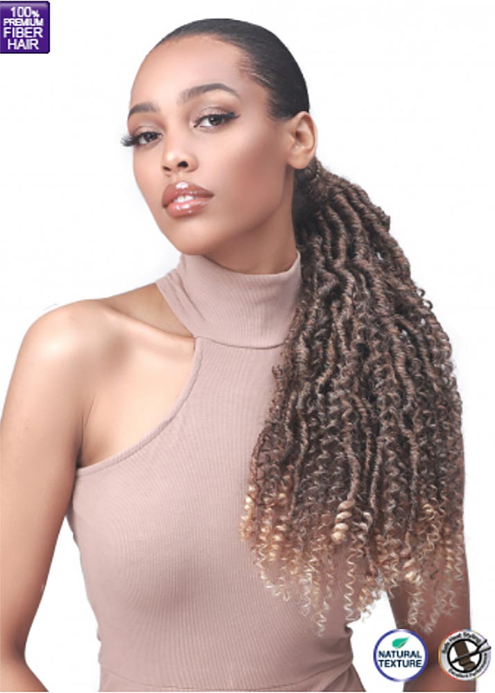 Faux locs dread clip-in ponytail