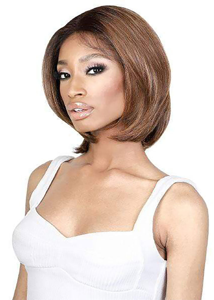 LP. Tulip Synthetic Layered Deep Part Lace Wig Motown Tress UK - Side