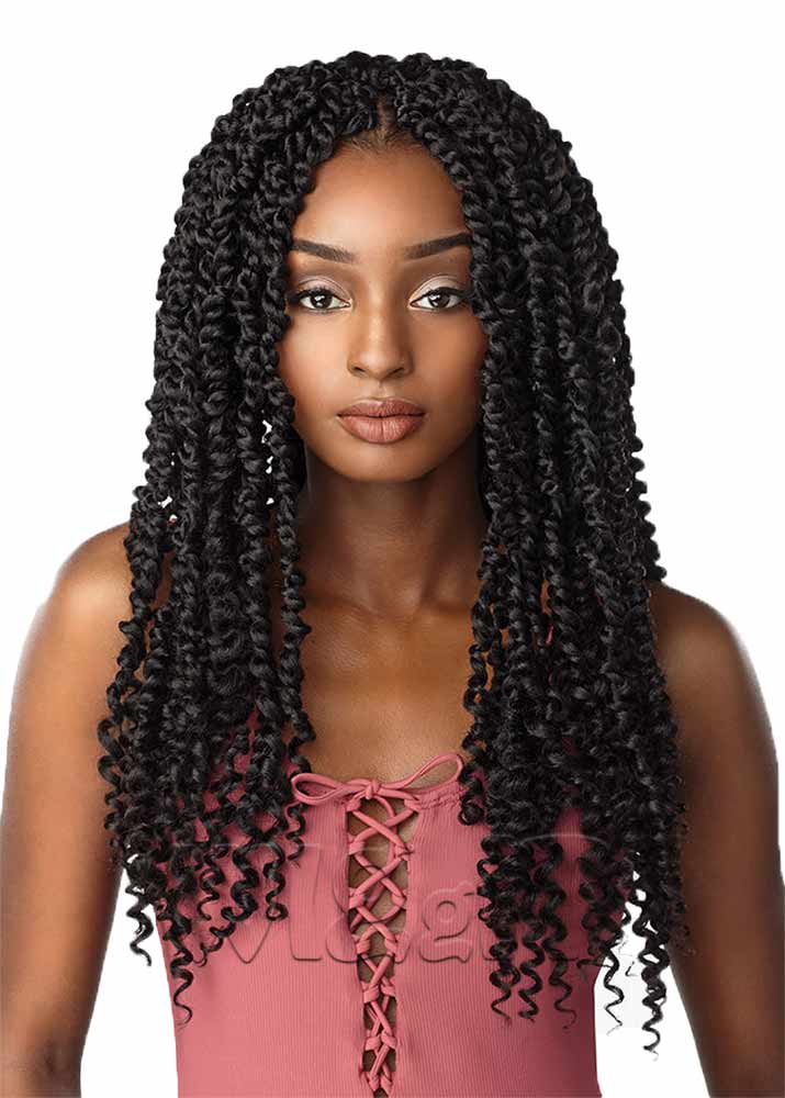 Sensationnel UK 18" Pre-Looped Passion Twist Water Wave Crochet Braid Lulutress Curly Crochet Hair