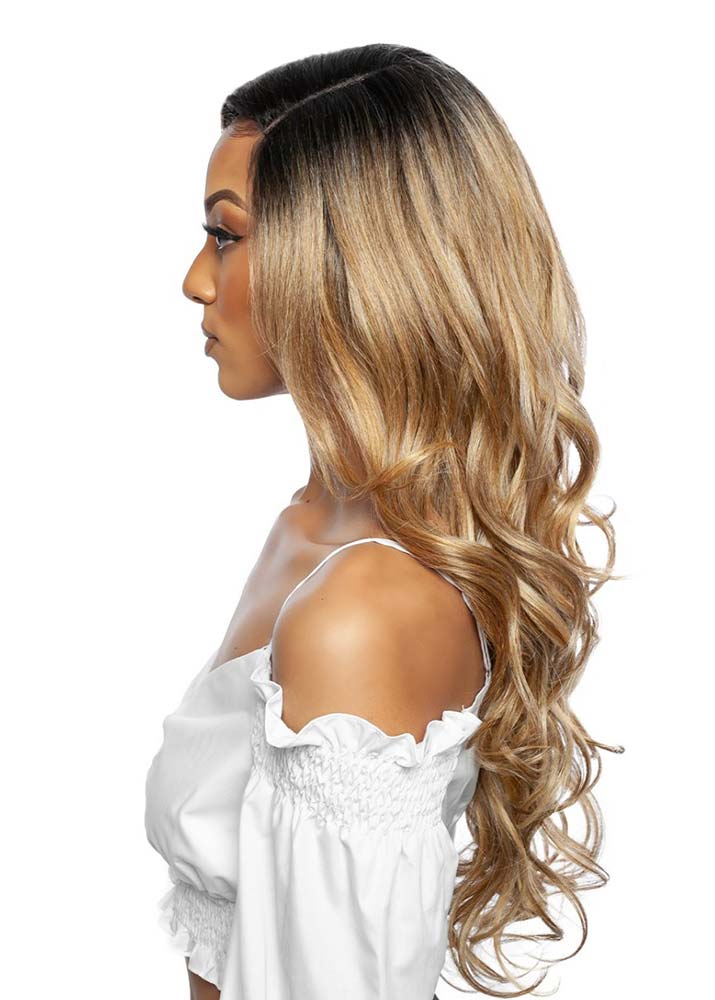 RCHT218 Tira Red Carpet Long Bodywave Lace Part Wig Mane Concept UK  - Side SR1B-Honeyash