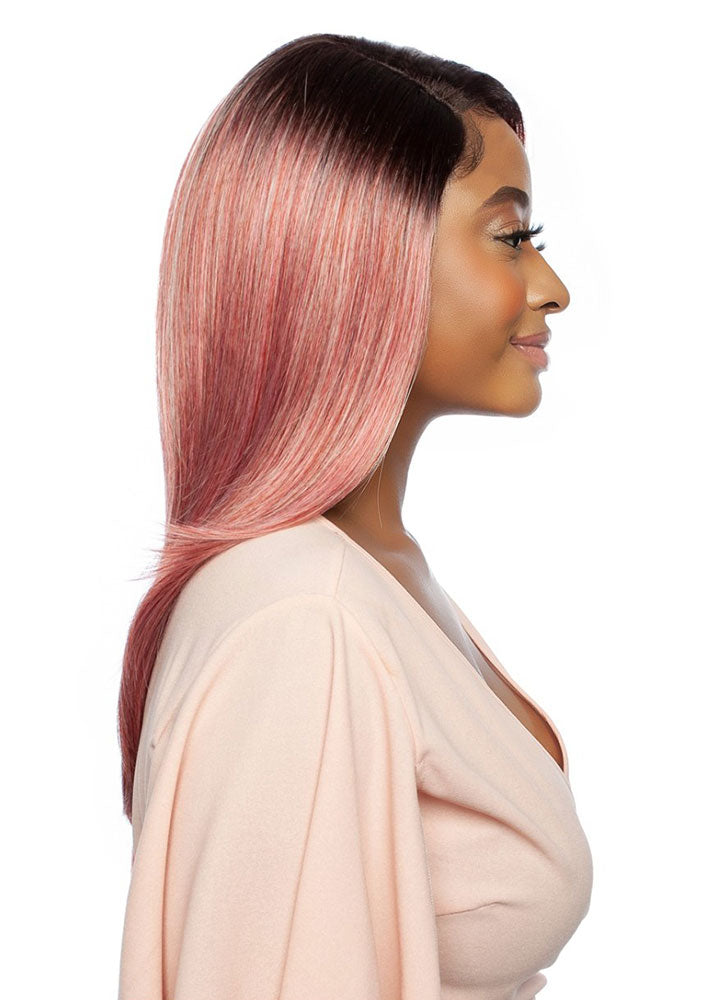 Cancer RCLD204 Red Carpet It's Your Lucky Day Synthetic Straight Lace Part Wig - SR4/RosePink Side View