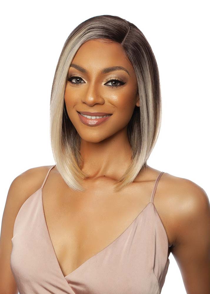 RCNM210 Zira HD Nature Match Lace Front Sleek Bob Wig Mane Concept UK - SR4-Beigewood