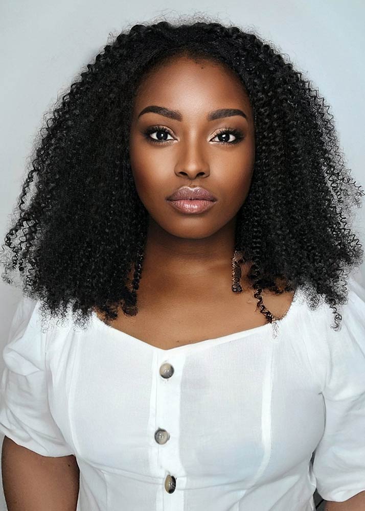 Springy Afro Luxe Human Hair U Part Wig