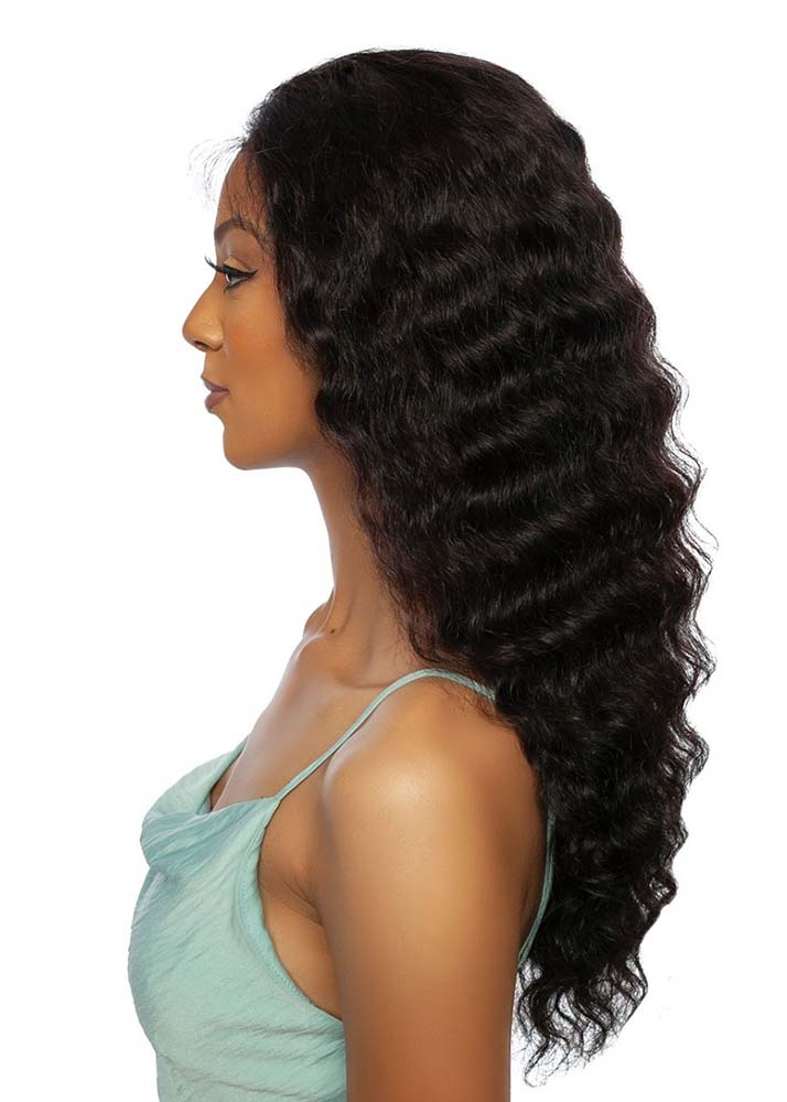 TRMP206 Dream Curl 24 Human Hair HD Lace Front Wig Mane Concept UK - Side