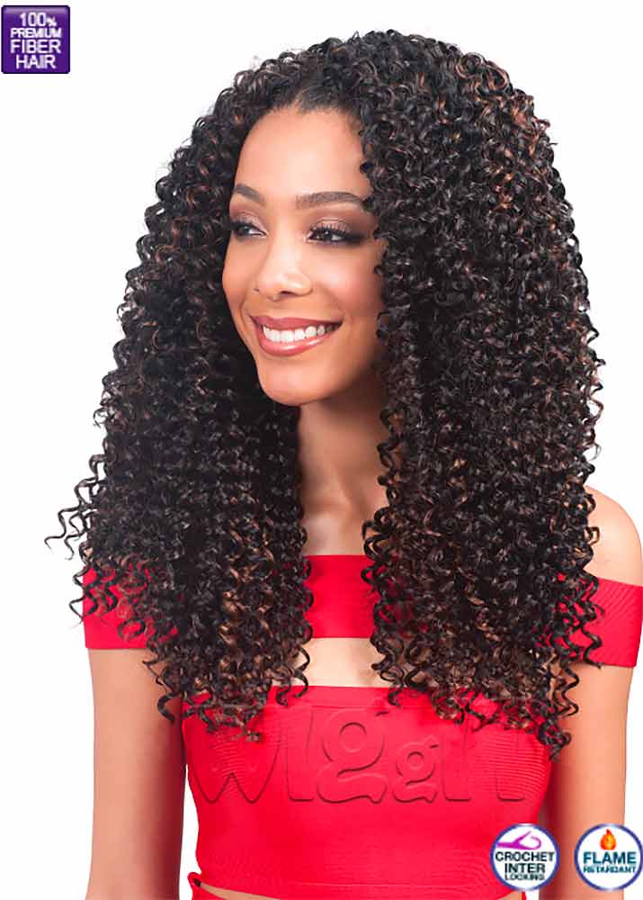 3X Crochet Braid - Water Deep Multi-length curly crochet braids UK|