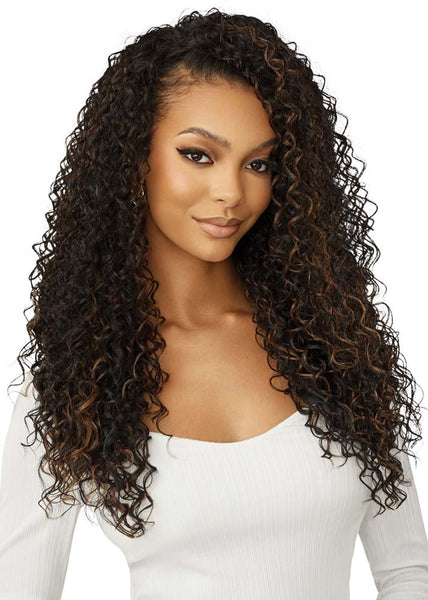 LUMI 26 Curly Long Half Wig Quick Weave Outre UK WIGgIT