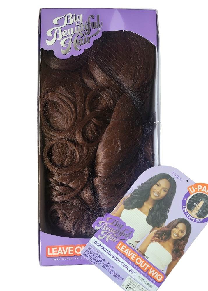 Brown shade leave out wig