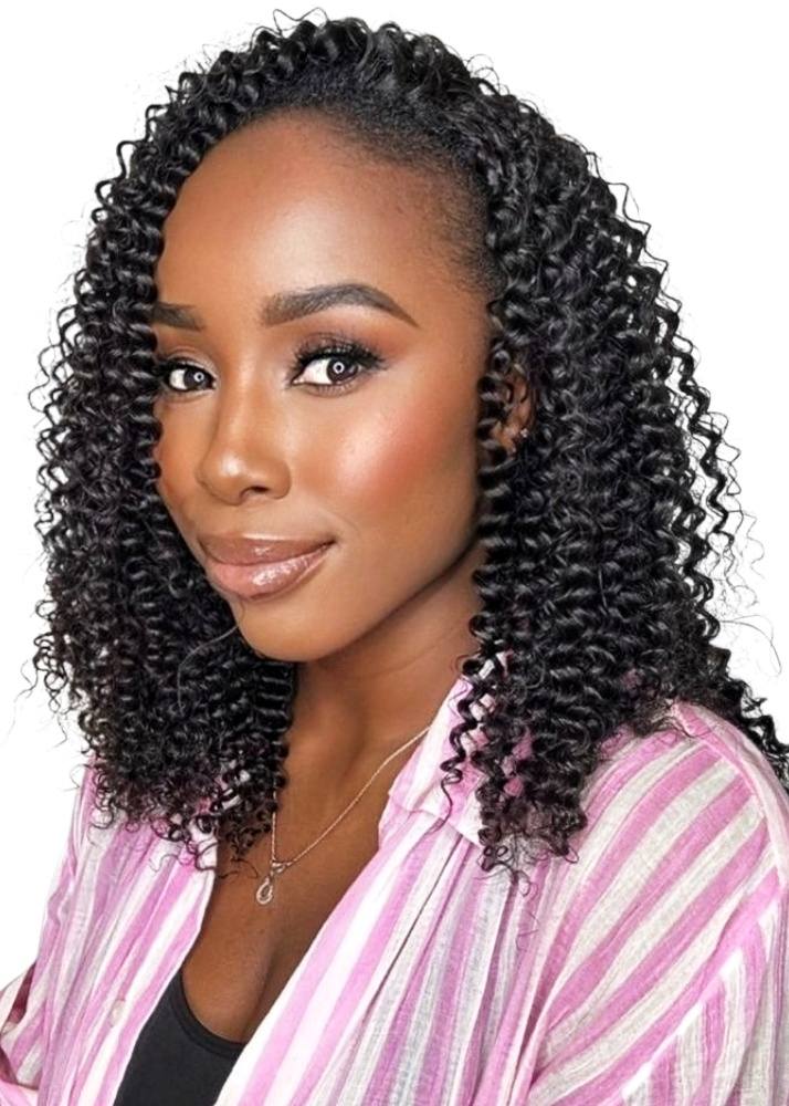 human hair half wig style