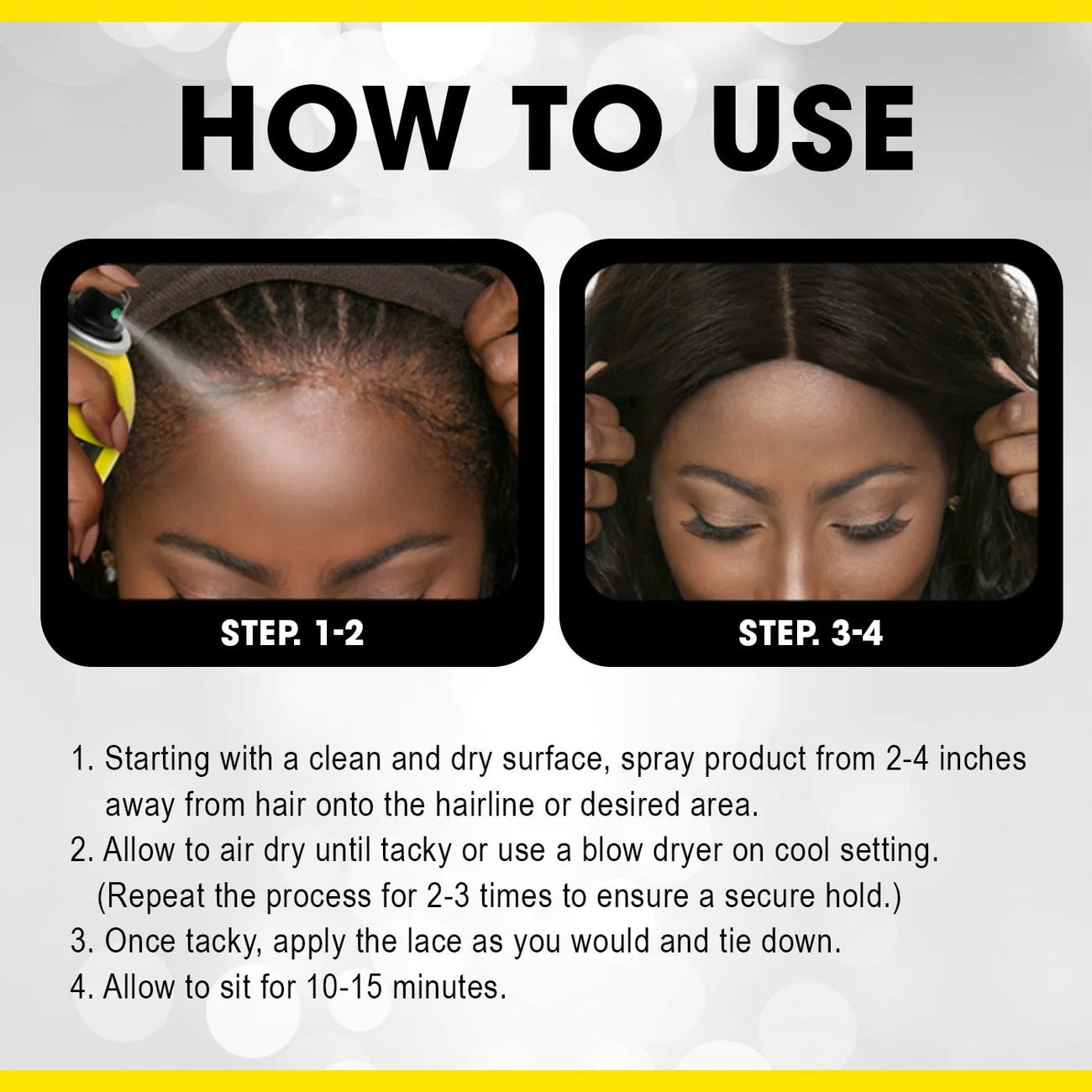 EBIN New York Wonder Lace Wig Adhesive Spray Extra Mega Hold Original