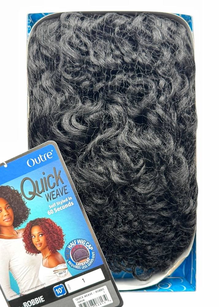 Black curly hair extensions by Outre 
