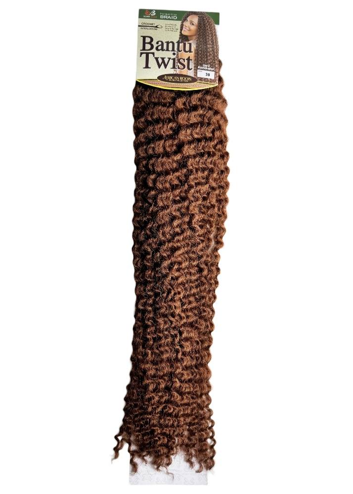 Bantu twist hair extension in light brown color