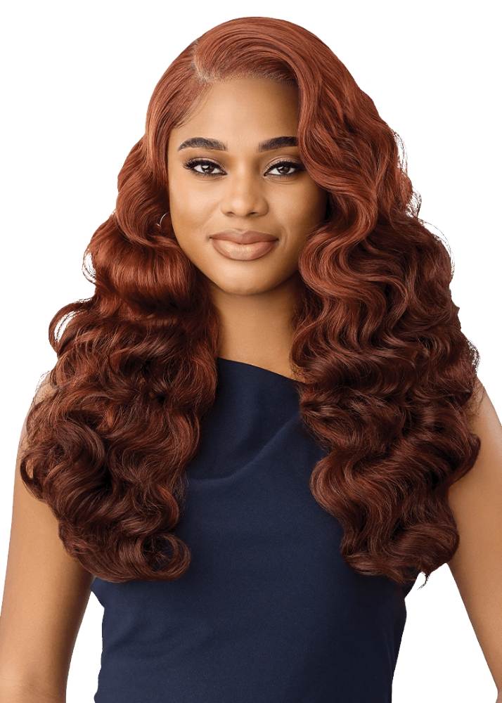 Deep Auburn Long Wavy Hair wig Outre Onvybe 14