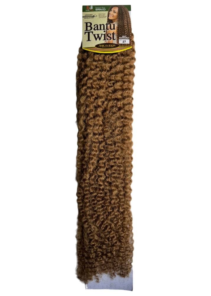 Brown Bantu twist curly hair extensions pack