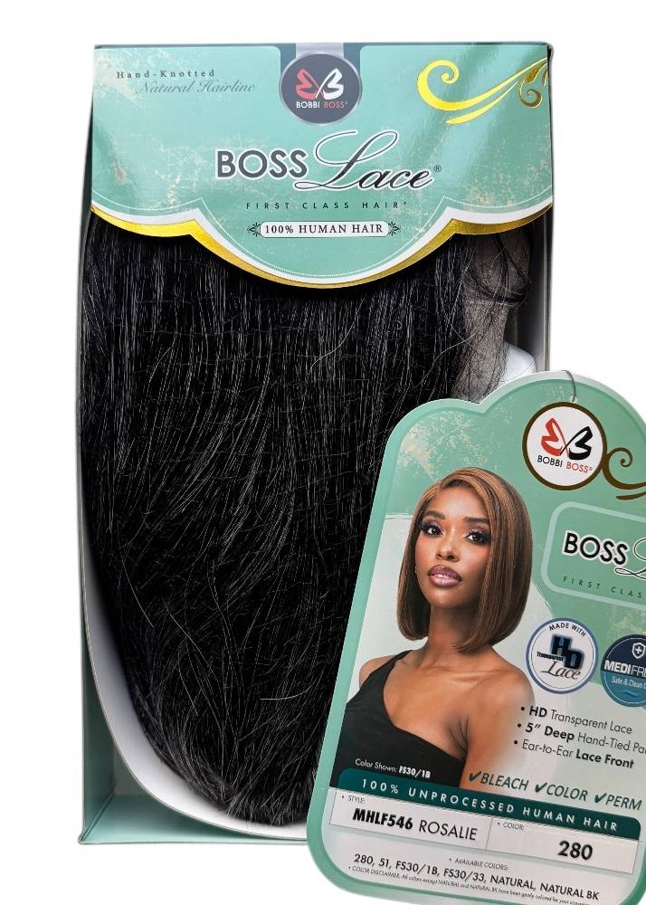 Black & Grey Human Hair Bob wig