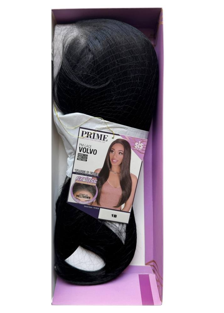 Black Yaki straight hair weave pack with model on label