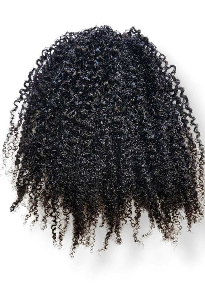 Feather crochet kinky coily afro human hair bundle