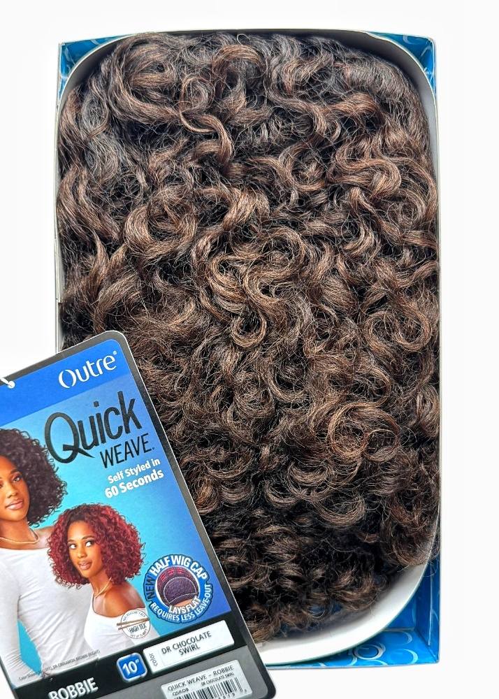 Outre Quick Weave hair product with curly hair 