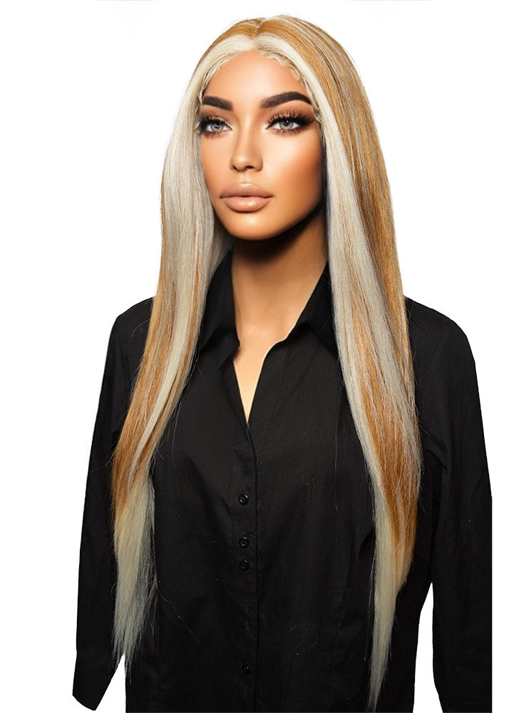 REINA, Premium Human Synthetic Blend Lace Front Wig