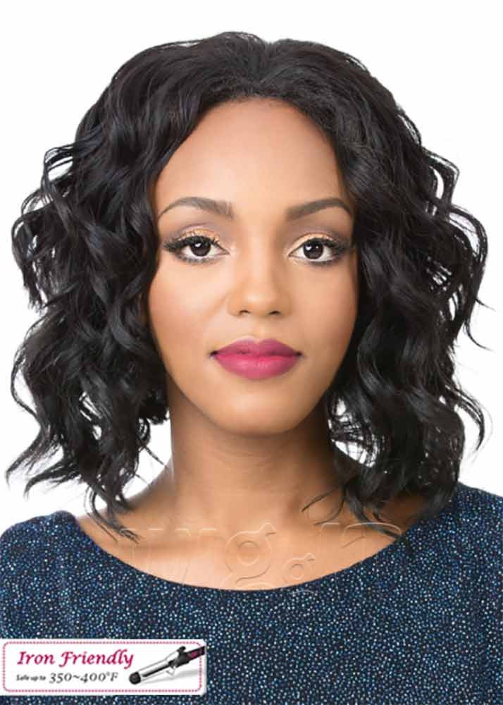 HW Kass Medium Length Curly Synthetic Half Wig It s A Wig WIGgIT