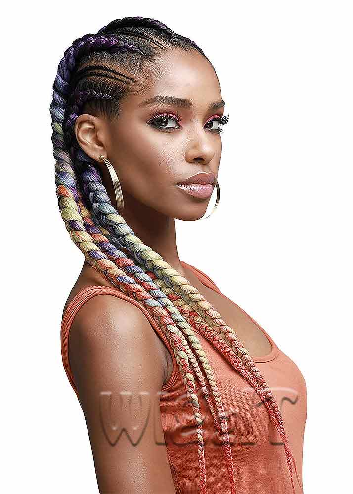 Bobbi Boss Pre-Feathered Just Braid 54 Synthetic - 1B